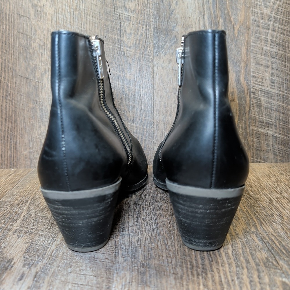 Frye Womens Jennifer Black Leather Pointed Toe Side Zip Ankle Booties Size 8.5 - Picture 8 of 13